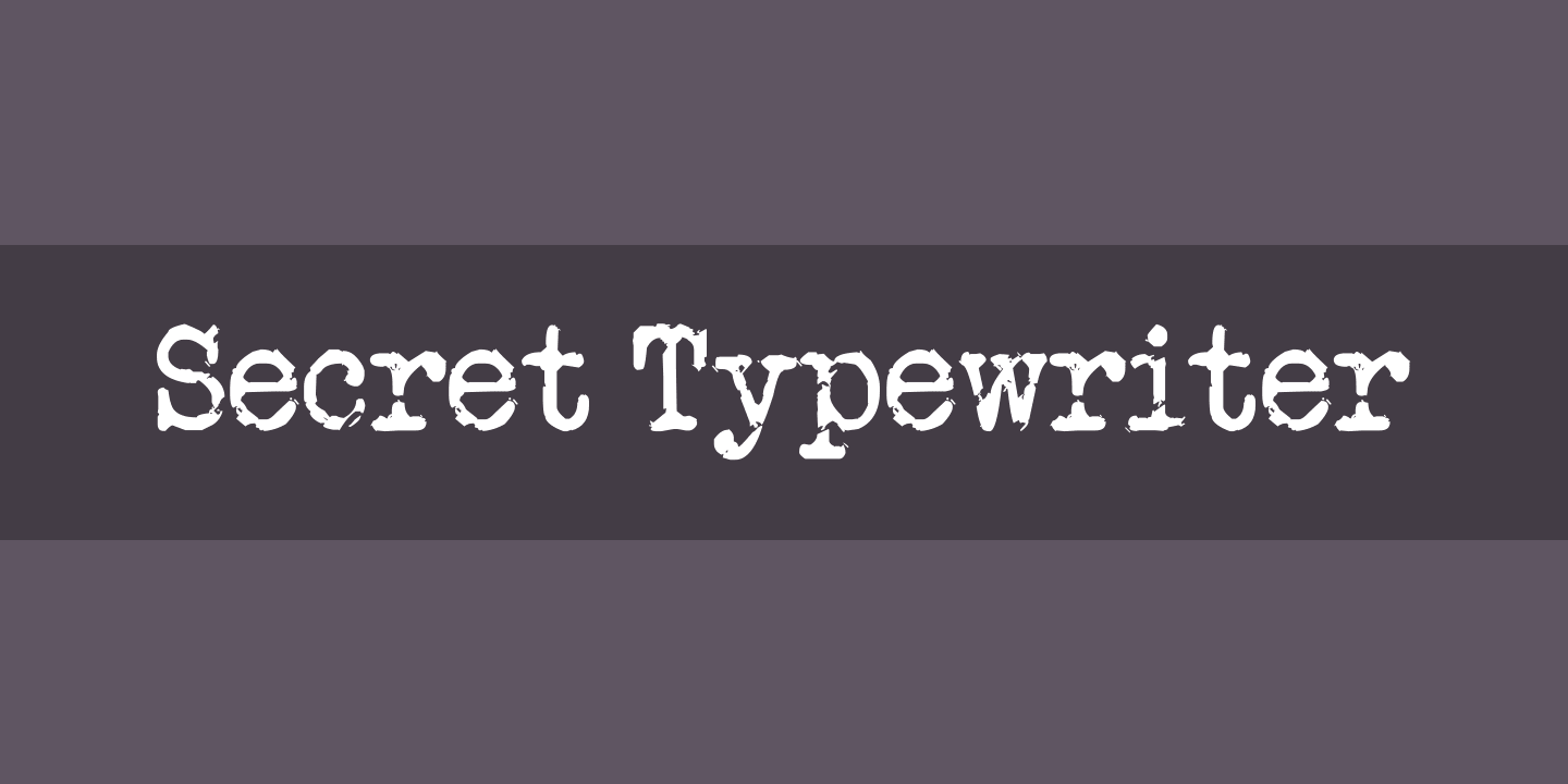 Schriftart Secret Typewriter